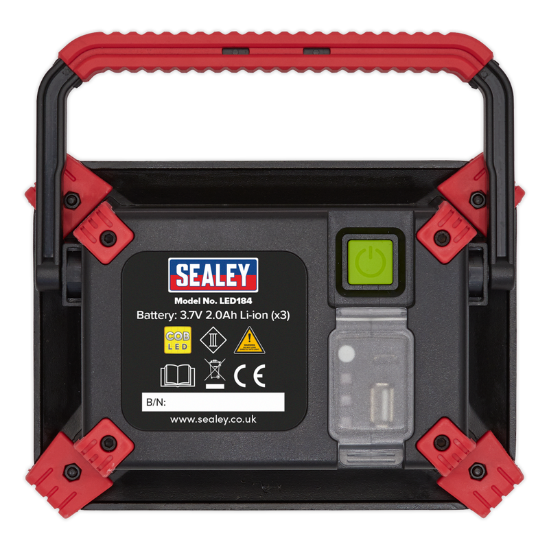 Sealey LED184 20W COB LED Rechargeable Portable Floodlight & Power Bank