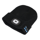 Sealey LED185W 4 SMD LED USB Rechargeable Beanie Hat with Wireless Headphones