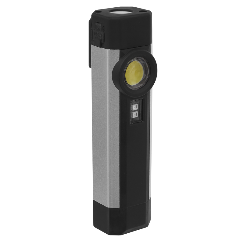 Sealey LED220UV 3W COB & 1 SMD LED Rechargeable Aluminium Pocket Light with UV