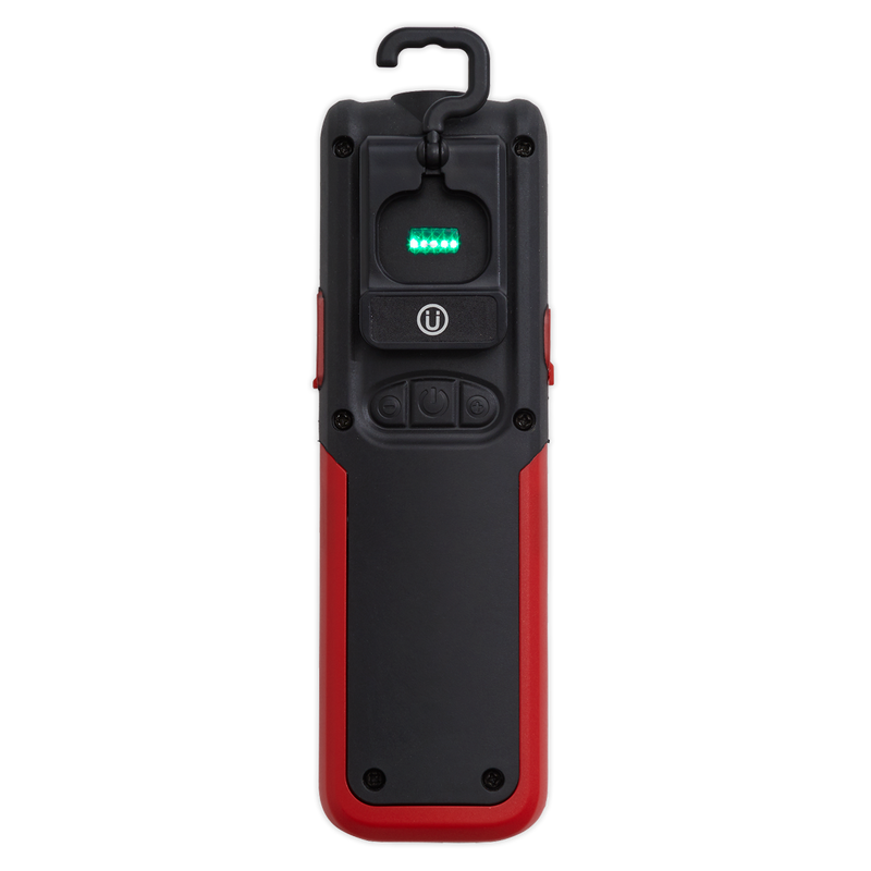Sealey LED318R 5W COB & 3W SMD LED Rechargeable Inspection Light with Power Bank - Red