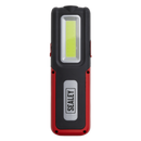 Sealey LED318R 5W COB & 3W SMD LED Rechargeable Inspection Light with Power Bank - Red