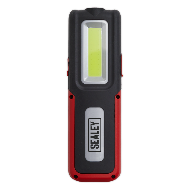 Sealey LED318R 5W COB & 3W SMD LED Rechargeable Inspection Light with Power Bank - Red