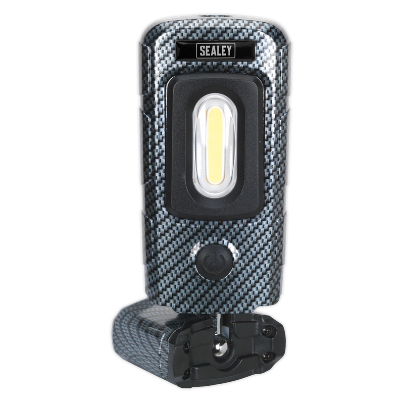 Sealey LED3601CF 360‚Äö√†√∂‚àö√°¬¨¬®‚Äö√†√ª 3W COB & 1W SMD LED Rechargeable Carbon Fibre Effect Inspection Light