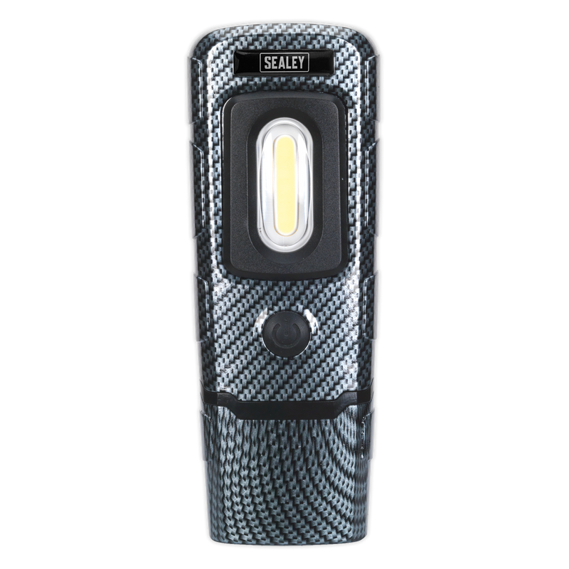 Sealey LED3601CF 360‚Äö√†√∂‚àö√°¬¨¬®‚Äö√†√ª 3W COB & 1W SMD LED Rechargeable Carbon Fibre Effect Inspection Light