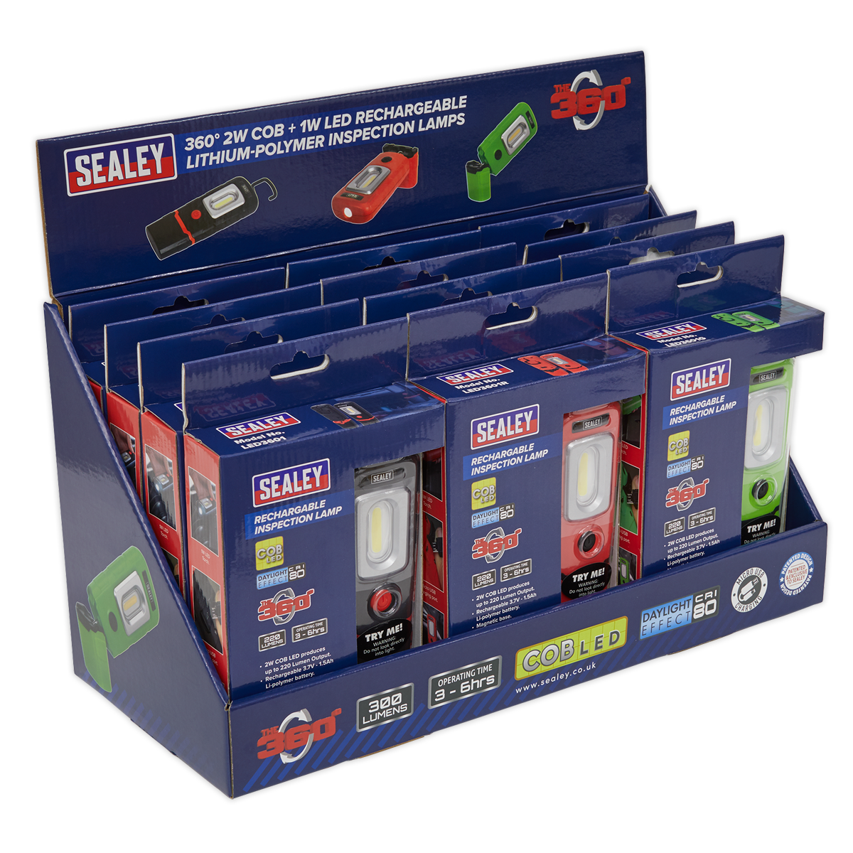 Sealey LED3601COMBO LED3601 Series - Display Box of 12