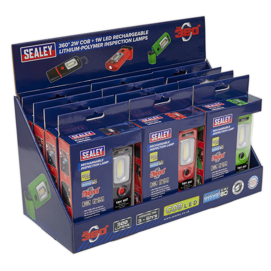 Sealey LED3601COMBO LED3601 Series - Display Box of 12