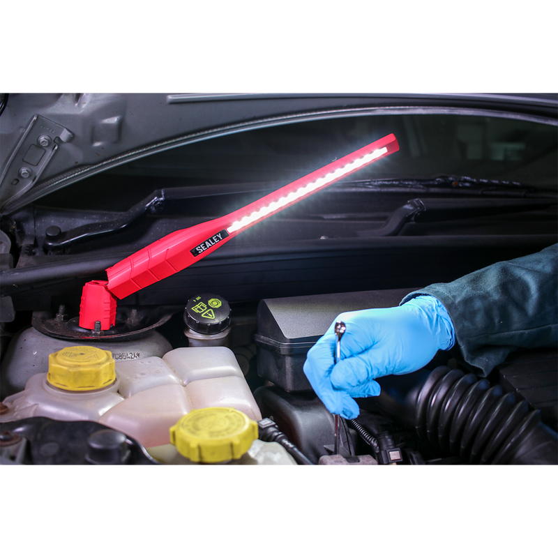 Sealey LED3604R 360‚Äö√†√∂‚àö√°¬¨¬®‚Äö√†√ª 16 SMD & 1W SMD LED Rechargeable Inspection Light - Red