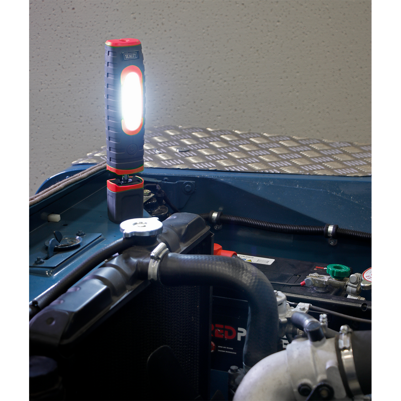 Sealey LED3606R 360‚Äö√†√∂‚àö√°¬¨¬®‚Äö√†√ª 24 SMD & 3W SMD LED Rechargeable Inspection Light - Red