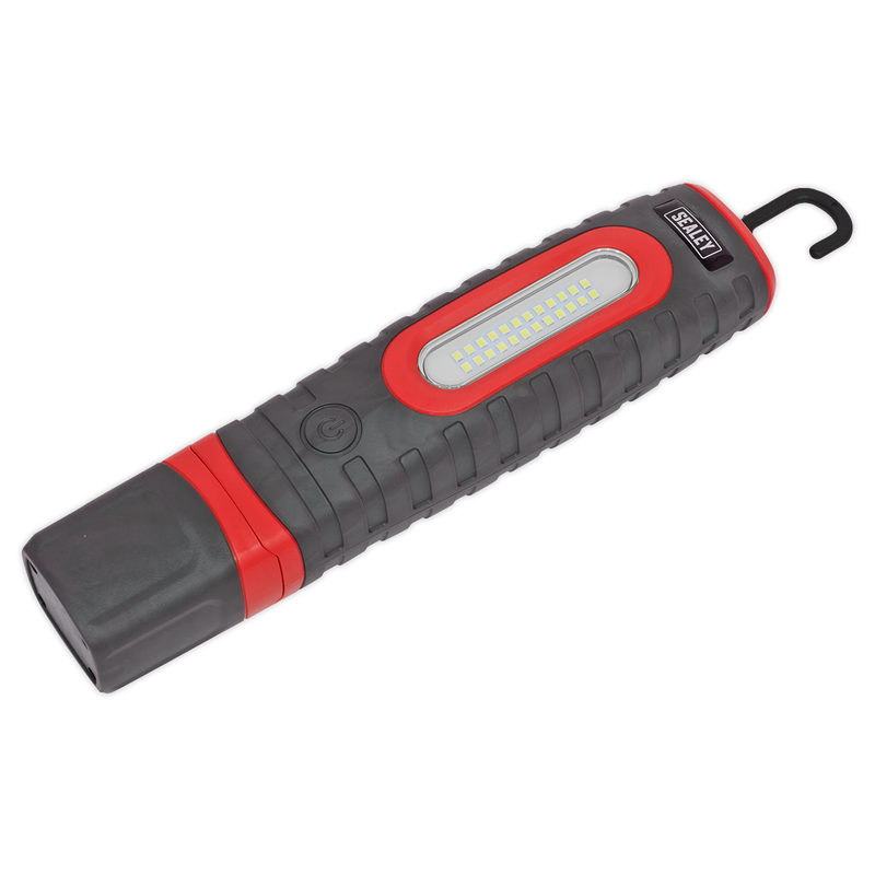 Sealey LED3606R 360‚Äö√†√∂‚àö√°¬¨¬®‚Äö√†√ª 24 SMD & 3W SMD LED Rechargeable Inspection Light - Red
