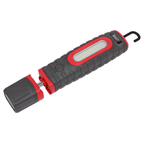 Sealey LED3606R 360‚Äö√†√∂‚àö√°¬¨¬®‚Äö√†√ª 24 SMD & 3W SMD LED Rechargeable Inspection Light - Red