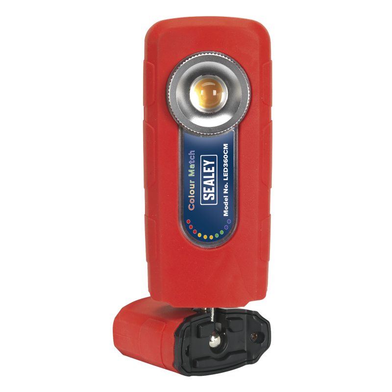 Sealey LED360CM 360‚Äö√†√∂‚àö√°¬¨¬®‚Äö√†√ª Rechargeable Inspection Light 5W COB LED Colour Match CRI 96 - 3-Colour