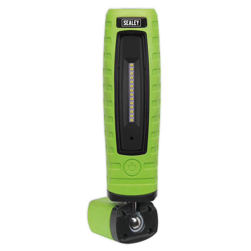 Sealey LED360G 360‚Äö√†√∂‚àö√°¬¨¬®‚Äö√†√ª 14 SMD LED & 3W SMD LED Hi-Vis Green Rechargeable Inspection Light