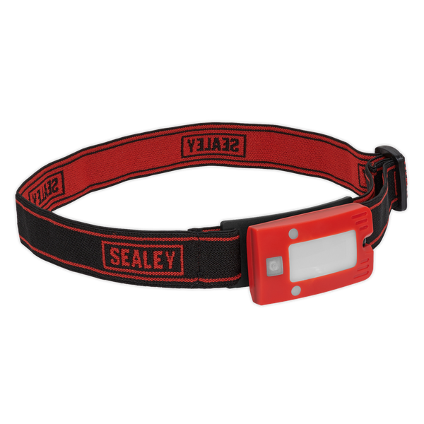 Sealey LED360HTR 2W COB LED Rechargeable Head Torch with Auto-Sensor - Red