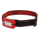 Sealey LED360HTR 2W COB LED Rechargeable Head Torch with Auto-Sensor - Red