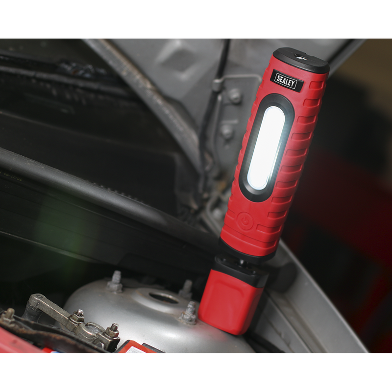 Sealey LED360PLUSR 360‚Äö√†√∂‚àö√°¬¨¬®‚Äö√†√ª 16 SMD & 3W SMD LED Rechargeable Inspection Light - Red