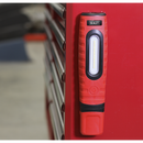 Sealey LED360PLUSR 360‚Äö√†√∂‚àö√°¬¨¬®‚Äö√†√ª 16 SMD & 3W SMD LED Rechargeable Inspection Light - Red