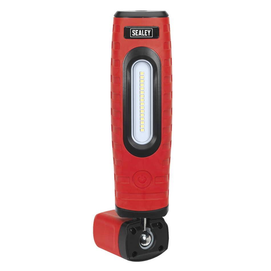 Sealey LED360PLUSR 360‚Äö√Ñ√∂‚àö‚Ä†‚àö‚àÇ‚Äö√†√∂‚àö¬∞¬¨¬®¬¨¬Æ‚Äö√Ñ√∂‚àö‚Ä†‚àö¬™ 16 SMD & 3W SMD LED Rechargeable Inspection Light - Red