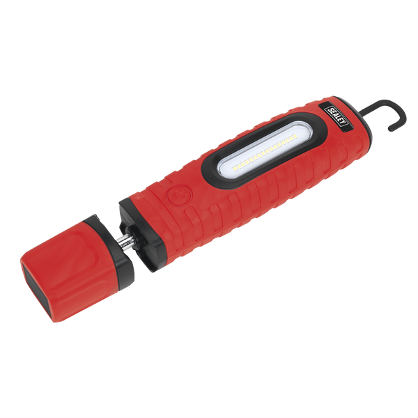 Sealey LED360PLUSR 360‚Äö√†√∂‚àö√°¬¨¬®‚Äö√†√ª 16 SMD & 3W SMD LED Rechargeable Inspection Light - Red
