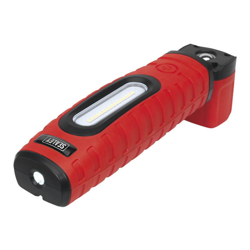Sealey LED360PLUSR 360‚Äö√†√∂‚àö√°¬¨¬®‚Äö√†√ª 16 SMD & 3W SMD LED Rechargeable Inspection Light - Red