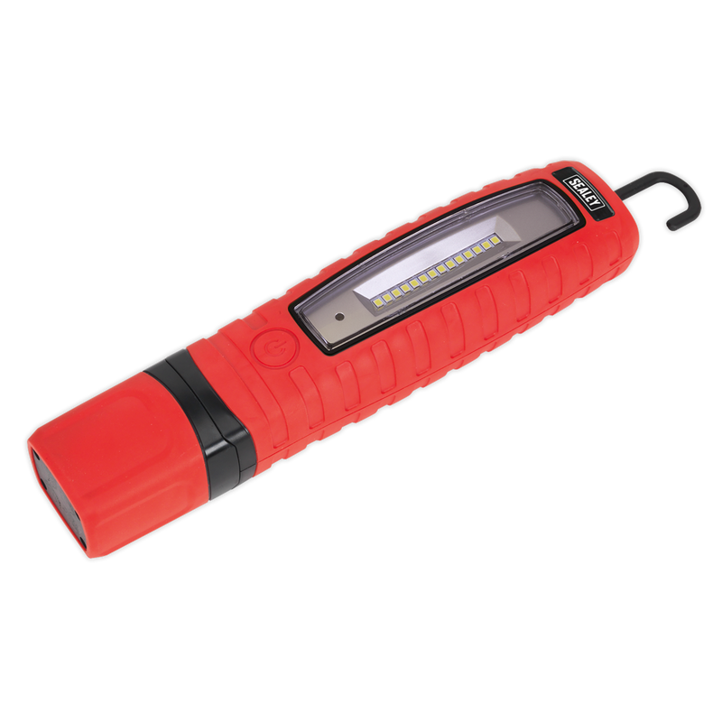 Sealey LED360R 360‚Äö√†√∂‚àö√°¬¨¬®‚Äö√†√ª 14 SMD LED & 3W SMD LED Red Lithium-ion Rechargeable Inspection Light