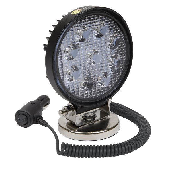 Sealey LED3RM 27W SMD LED Round Work Light with Magnetic Base