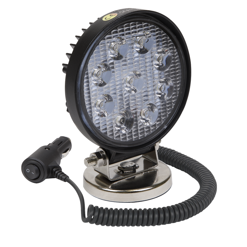 Sealey LED3RM 27W SMD LED Round Work Light with Magnetic Base