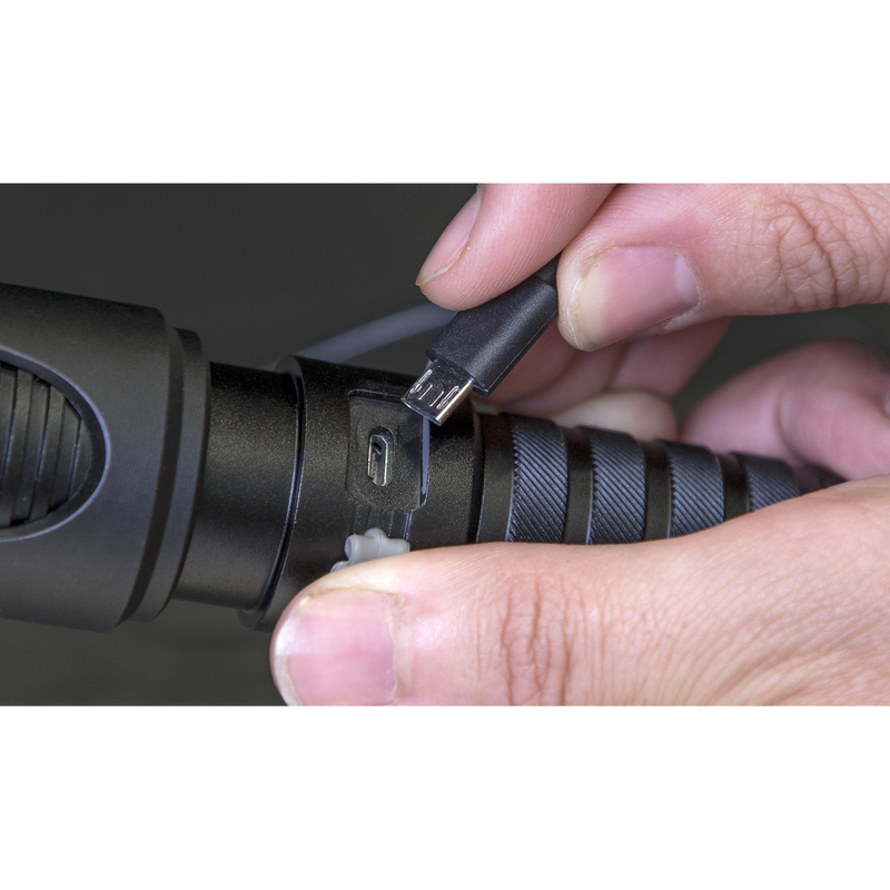 Sealey LED4492 10W SMD LED Rechargeable Aluminium Torch with Adjustable Focus