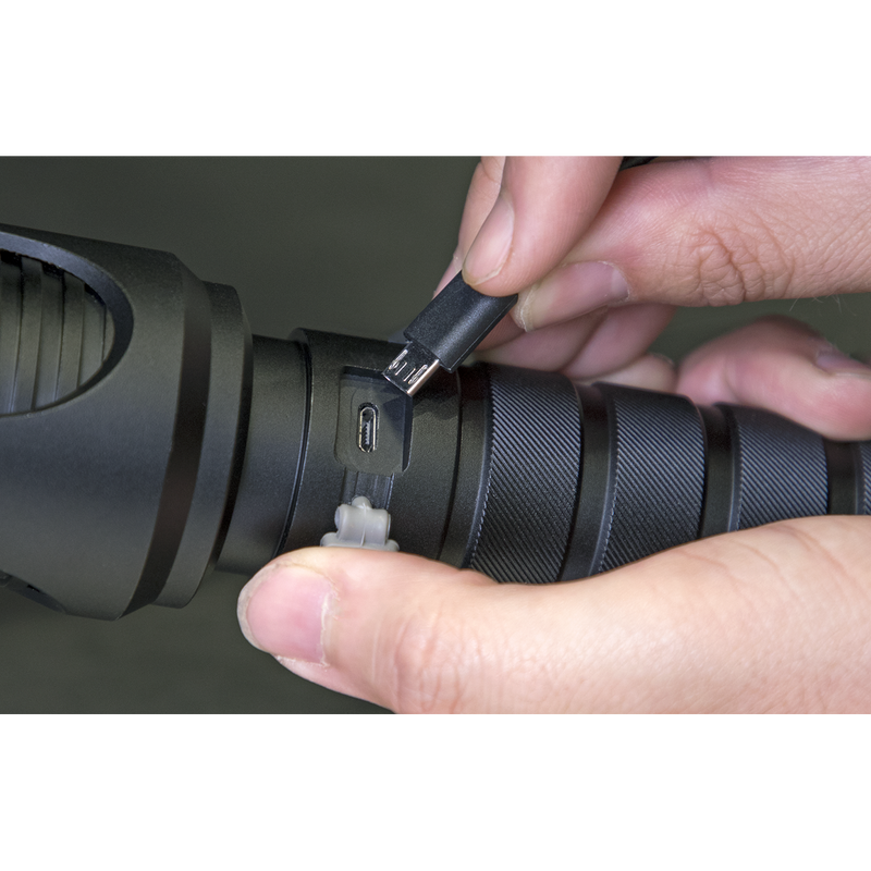 Sealey LED4494 60W COB LED Rechargeable Aluminium Torch with Adjustable Focus