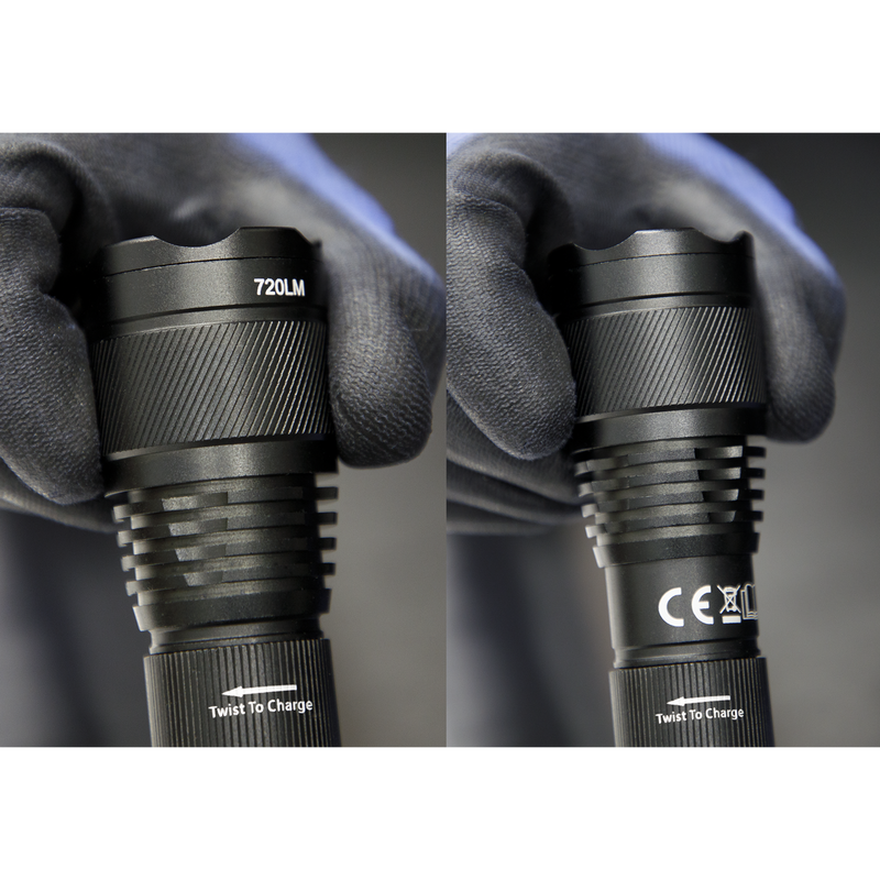 Sealey LED449 10W SMD LED Rechargeable Aluminium Torch - Adjustable Focus