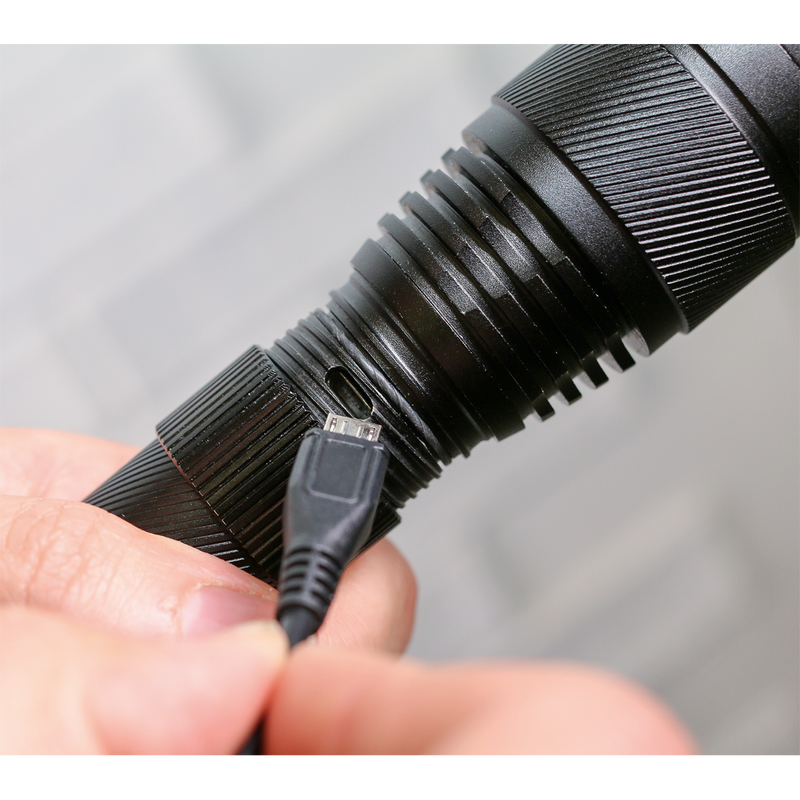Sealey LED449 10W SMD LED Rechargeable Aluminium Torch - Adjustable Focus