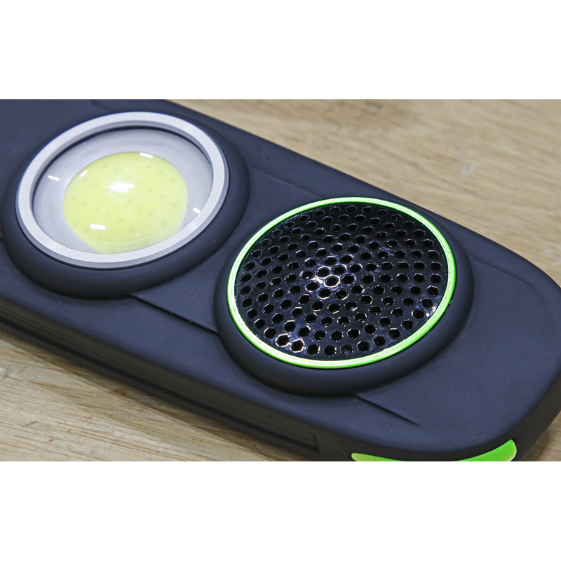 Sealey LED50WS 10W COB LED Rechargeable Torch with Wireless Speaker