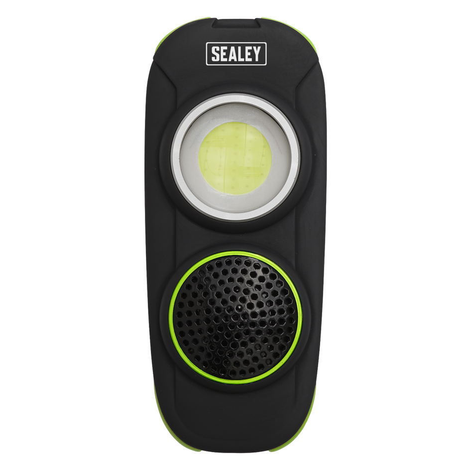 Sealey LED50WSDB 10W COB LED Rechargeable Torch with Wireless Speaker - Display Box of 10