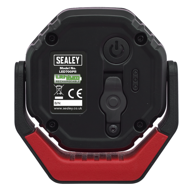 Sealey LED700PR 360‚Äö√†√∂‚àö√°¬¨¬®‚Äö√†√ª 7W COB LED Rechargeable Pocket Floodlight with Magnet - Red