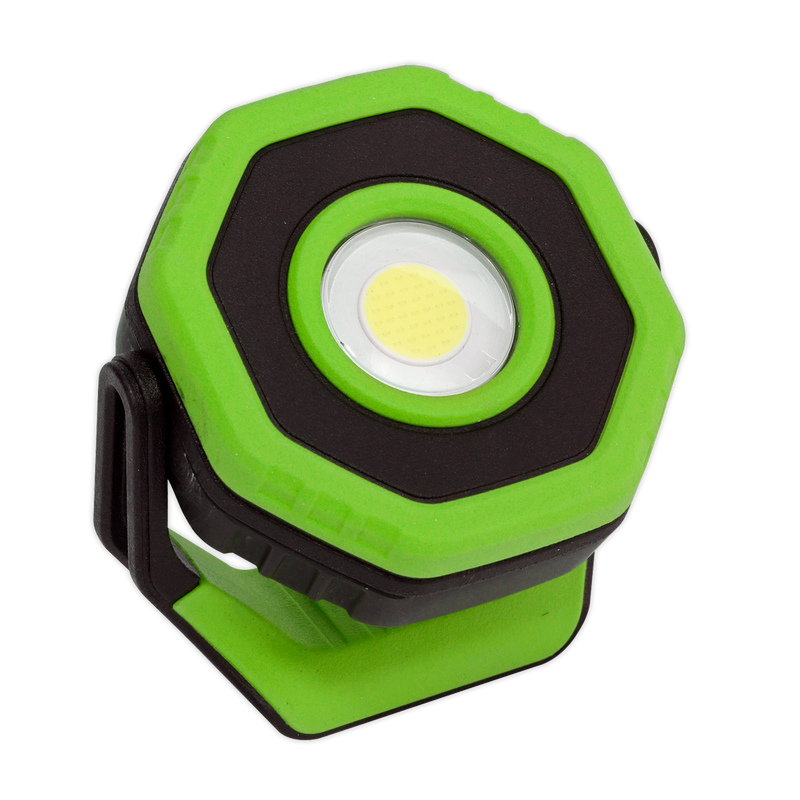 Sealey LED700P 360‚Äö√†√∂‚àö√°¬¨¬®‚Äö√†√ª 7W COB LED Rechargeable Pocket Floodlight with Magnet - Green