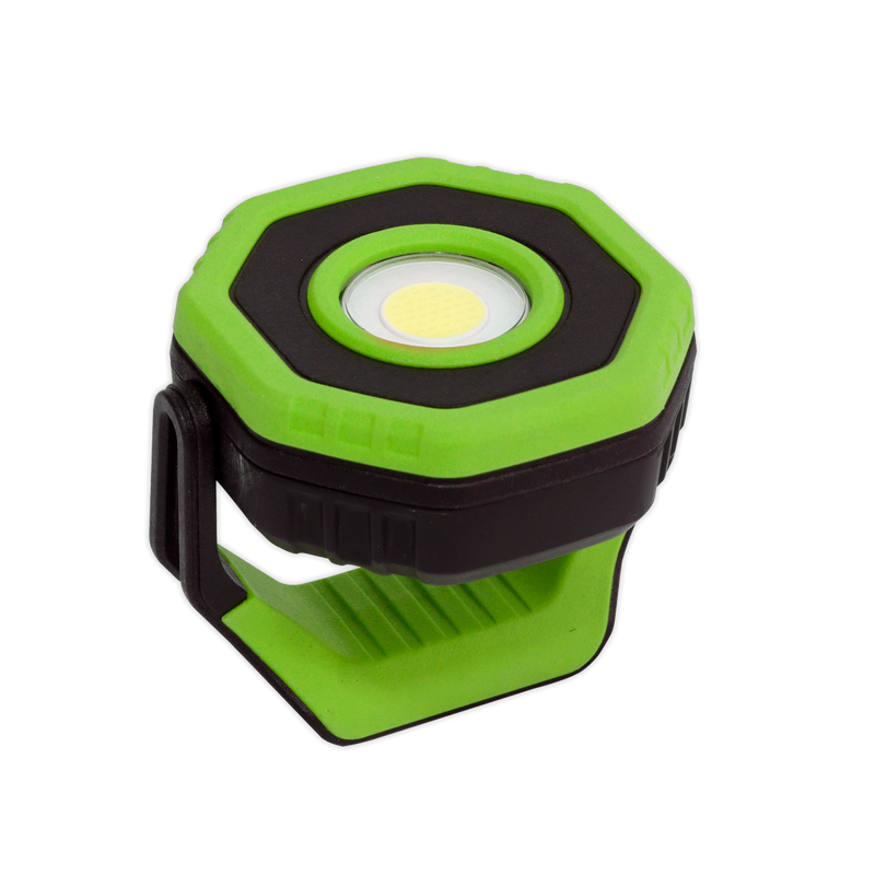 Sealey LED700P 360‚Äö√†√∂‚àö√°¬¨¬®‚Äö√†√ª 7W COB LED Rechargeable Pocket Floodlight with Magnet - Green