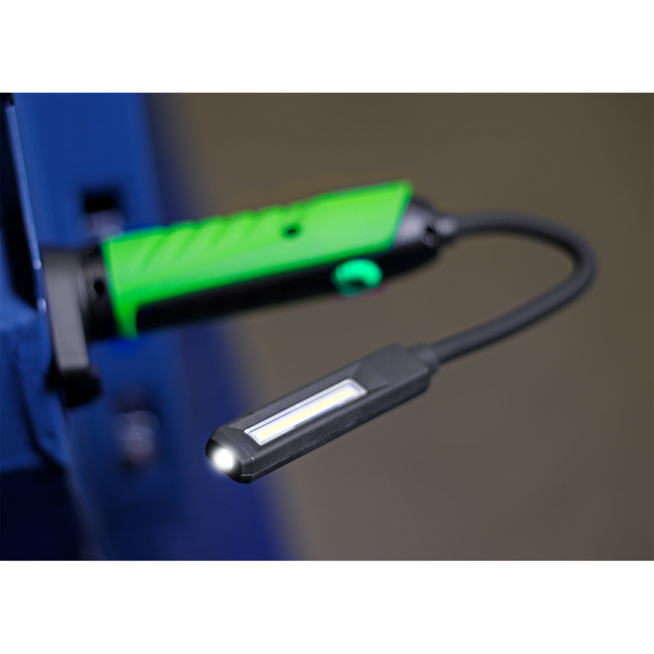 Sealey LEDFLEXG 5W COB & 1 SMD LED Flexi Rechargeable Inspection Light