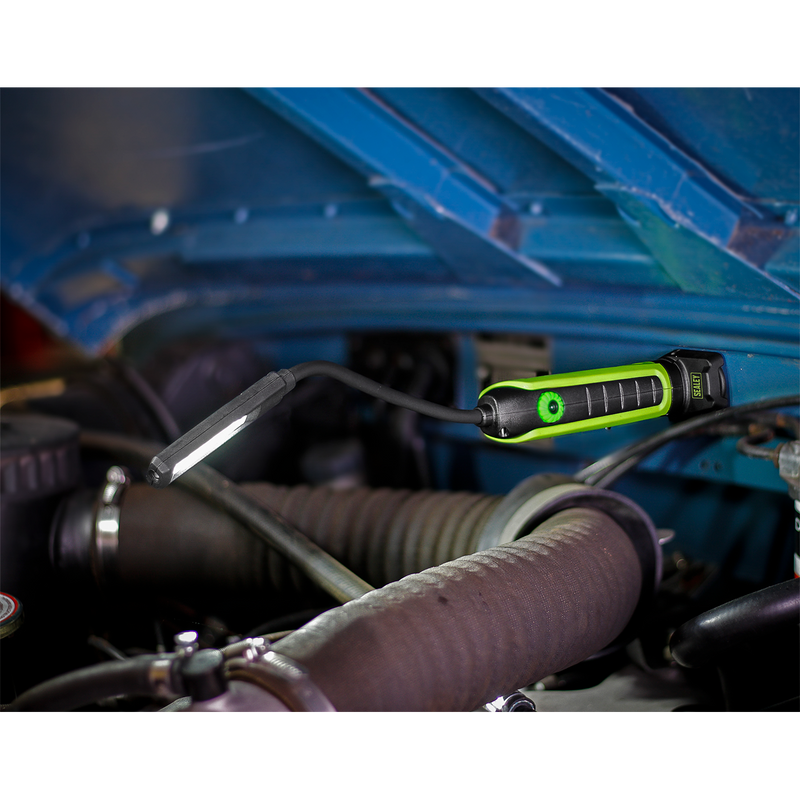 Sealey LEDFLEXG 5W COB & 1 SMD LED Flexi Rechargeable Inspection Light