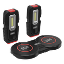 Sealey LEDWCBCOMBO3 3W & 1W COB LED Inspection Light (x2) & Double Wireless Charging Base