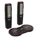 Sealey LEDWCBCOMBO5 5W & 1W COB LED Inspection Light (x2) & Double Wireless Charging Base
