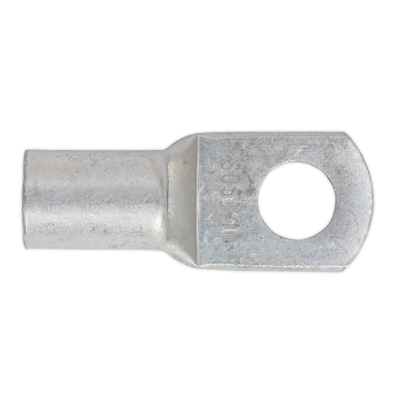 Sealey LT5010 50mm_ x 10mm Copper Lug Terminal - Pack of 10