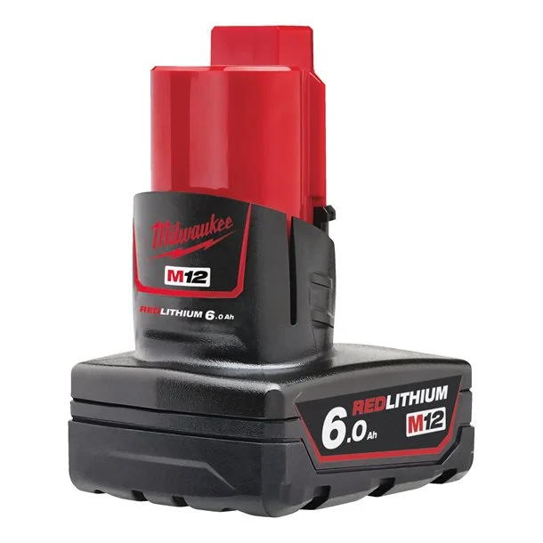 Milwaukee M12B6 6.0Ah Battery 12V REDLITHIUM Twin Pack