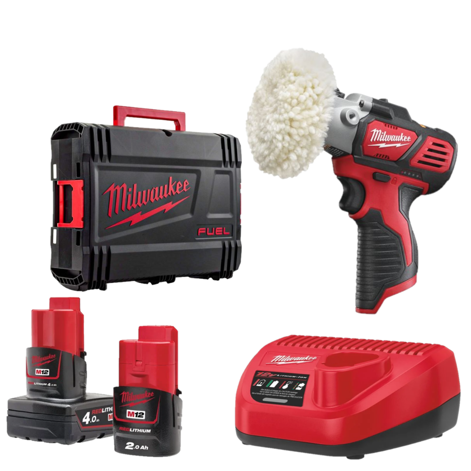 Milwaukee 4933447802 M12 BPS-421X Sub Compact Polisher/Sander Kit