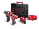 Milwaukee M12FPP2AQ-202X 12V 2x2.0Ah M12 FUEL Combi Impact Drill Twin Kit