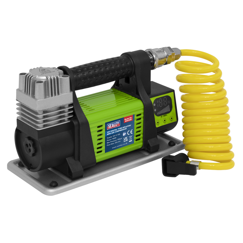 Sealey MAC04D 12V Digital Tyre Inflator/Mini Air Compressor