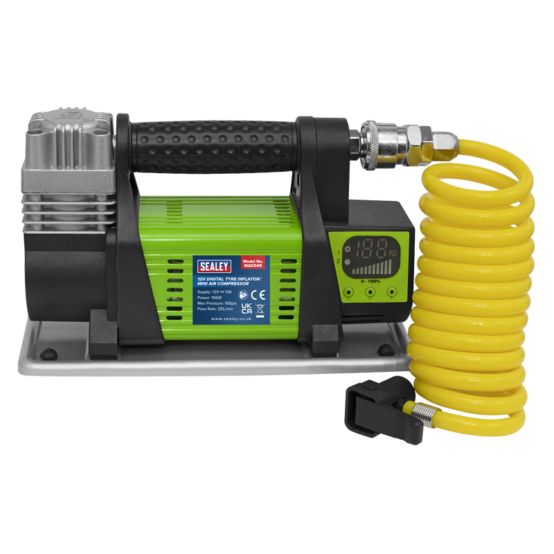 Sealey MAC04D 12V Digital Tyre Inflator/Mini Air Compressor