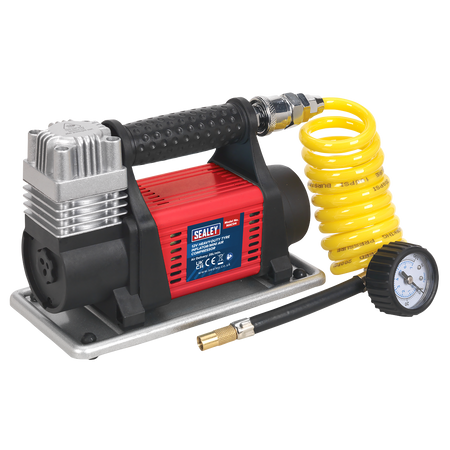 Sealey MAC04 12V Heavy-Duty Tyre Inflator/Mini Air Compressor