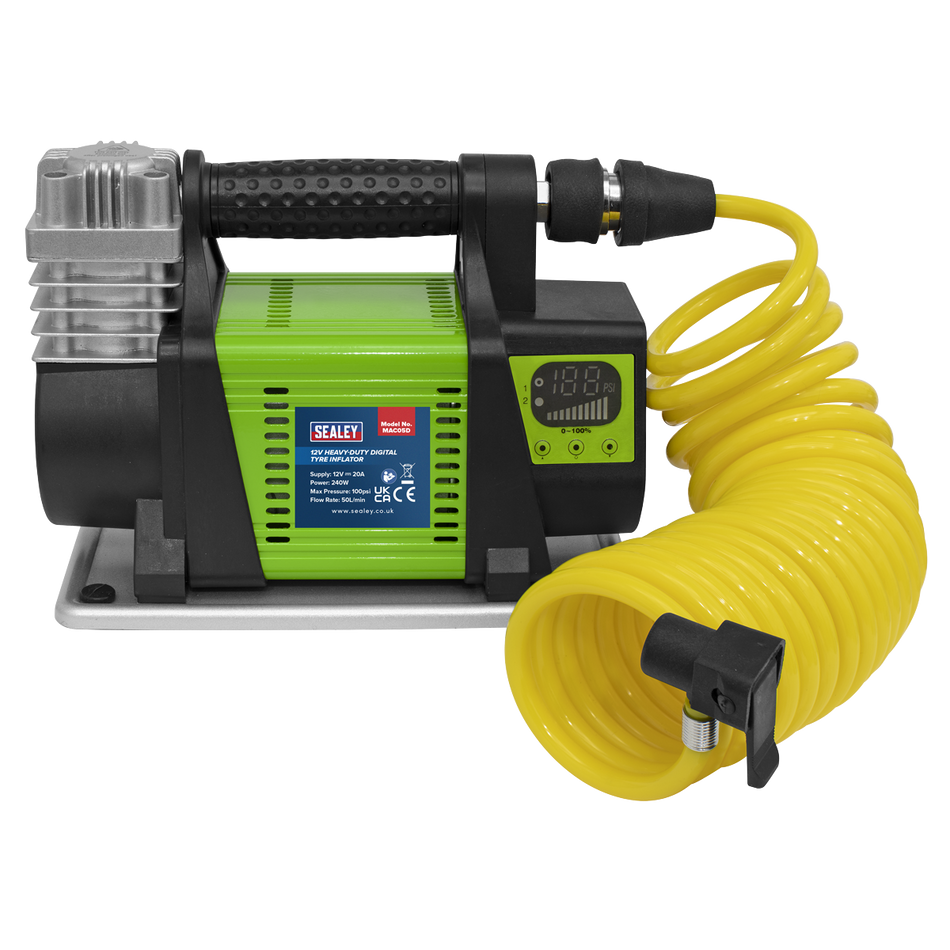 Sealey MAC05D 12V Heavy-Duty Digital Tyre Inflator
