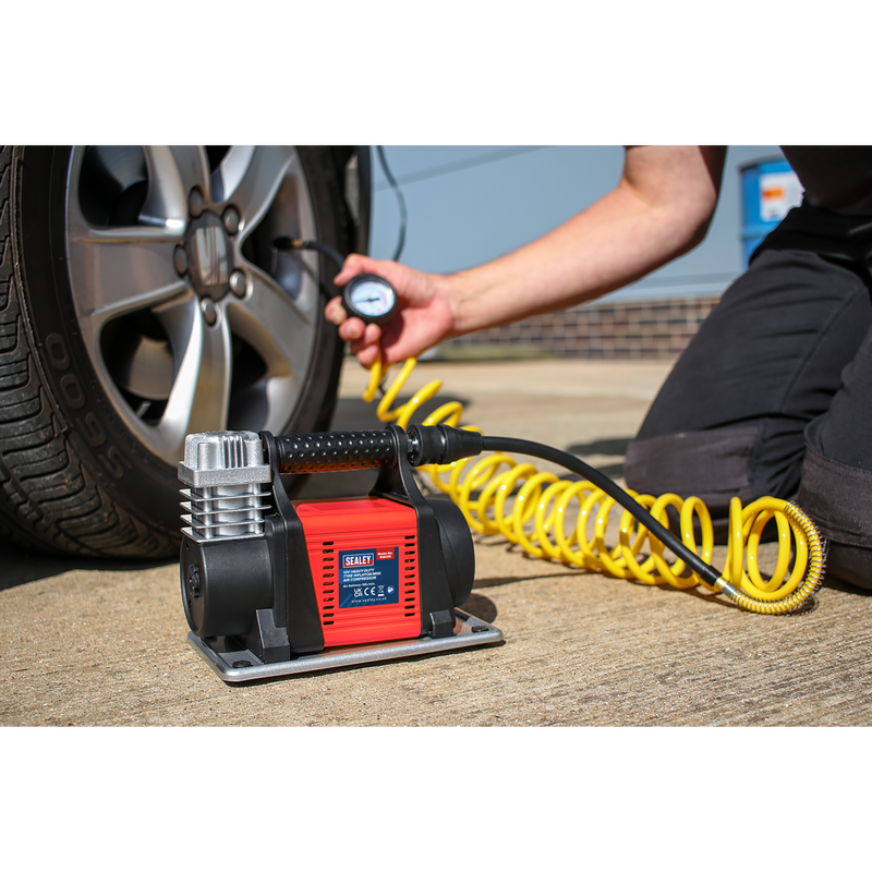 Sealey MAC05 12V Heavy-Duty Tyre Inflator/Mini Air Compressor