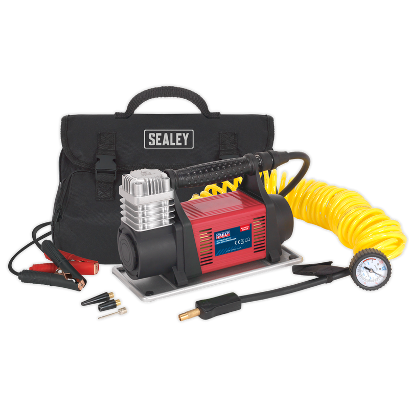 Sealey MAC06 12V Heavy-Duty Tyre Inflator/Mini Air Compressor