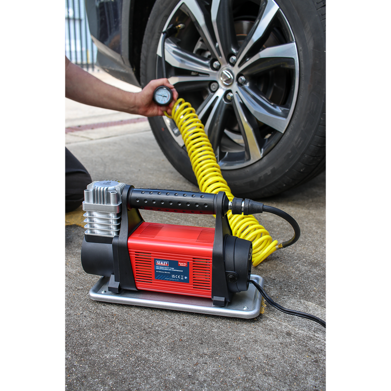 Sealey MAC07 12V Heavy-Duty Tyre Inflator/Mini Air Compressor